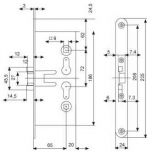 Abus FH - Tr Einsteckschloss EFS65