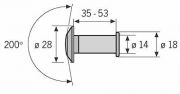 Trspion mit Weitwinkeloptik 2200