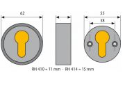 Abus Schutzrosette RH410 Messing