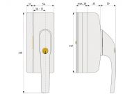 Abus Fenstergriff-Schloss mit Alarm FO400A