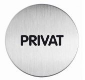 Edelstahlschild Privat 83mm/0,2mm