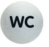 Edelstahlschild WC 83mm/0,2mm