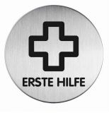 Edelstahlschild Erste Hilfe 83mm/0,2mm