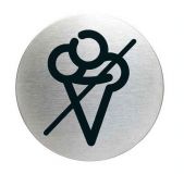 Edelstahlschild Bitte kein Eis 83mm/0,2mm