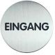 Edelstahlschild Eingang 83mm /0,2mm