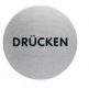 Edelstahlschild Drcken 65mm /0,2mm