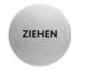 Edelstahlschild Ziehen 56mm/0,2mm