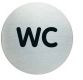 Edelstahlschild WC 83mm/0,2mm